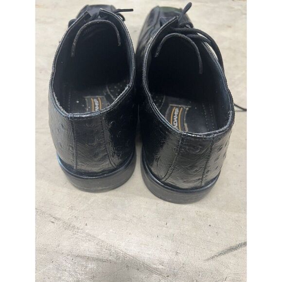 Stacy Adams Toscano Black Leather Crocodile Print Shoes Loafers Men’s Size 8.5 - Picture 3 of 7